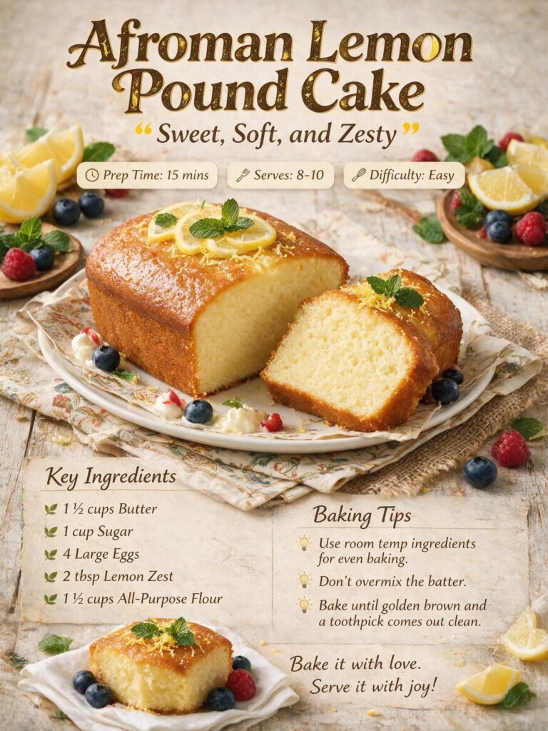 Afroman Lemon Pound Cake: A Sweet, Soft, and Zesty Dessert Guide