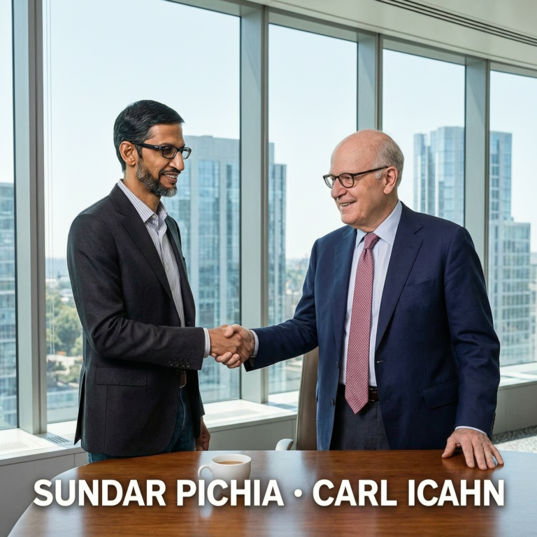 Sundar Pichai and Carl Icahn: Two Powerful Names in Business and Finance